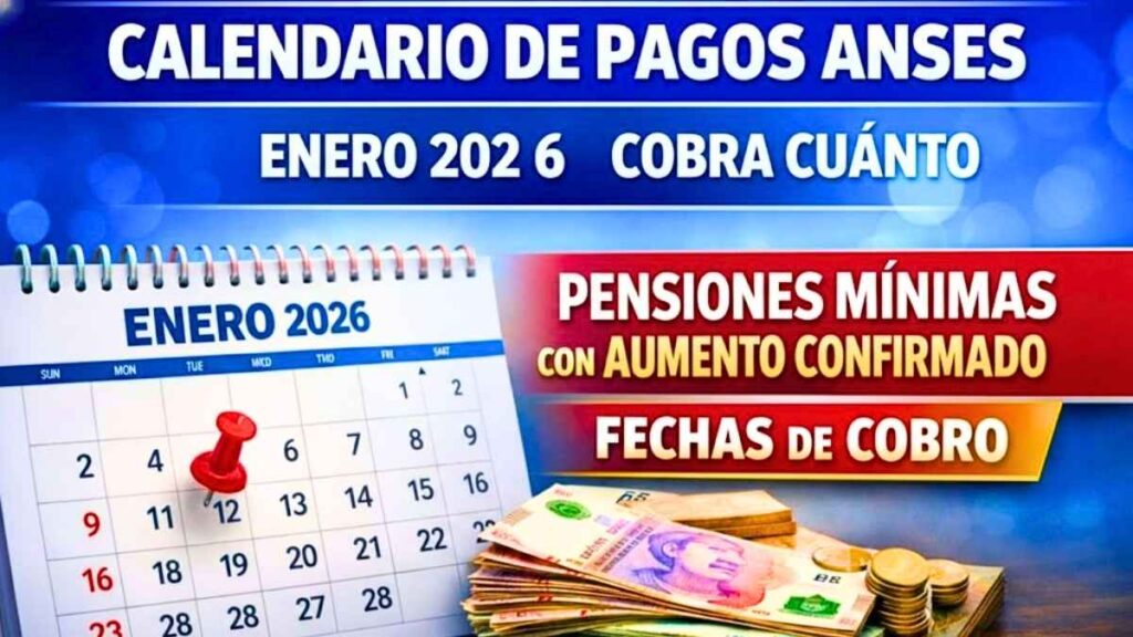 Calendario de pagos ANSES enero 2026 quién cobra cuánto recibe y fechas confirmadas de acreditación