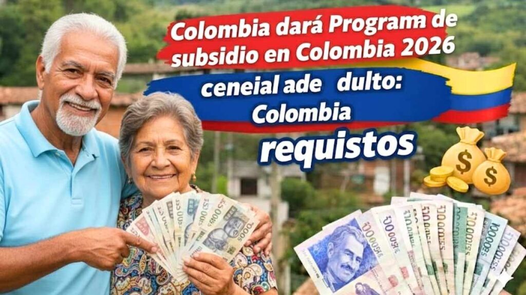 Programa de subsidio en Colombia 2026 apoyo económico de $520.000 mensuales para adultos mayores