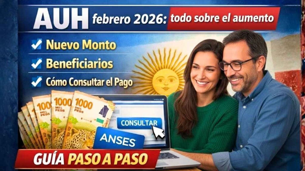AUH 2026 beneficiarios del nuevo monto y cómo saber si cobrás en febrero
